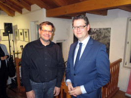 Thorsten Schäfer-Gümbel mit dem Allersberger Bürgermeisterkandidaten Andreas Odermann