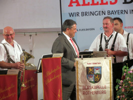 Sigmar Gabriel auf der Bühne