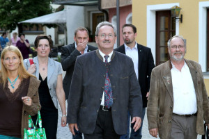 Auf dem Weg zum Festzelt