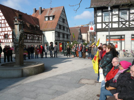 Mahnwache auf dem Sparkassenplatz