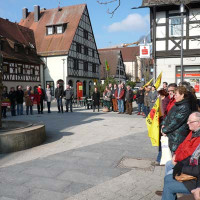 Mahnwache auf dem Sparkassenplatz