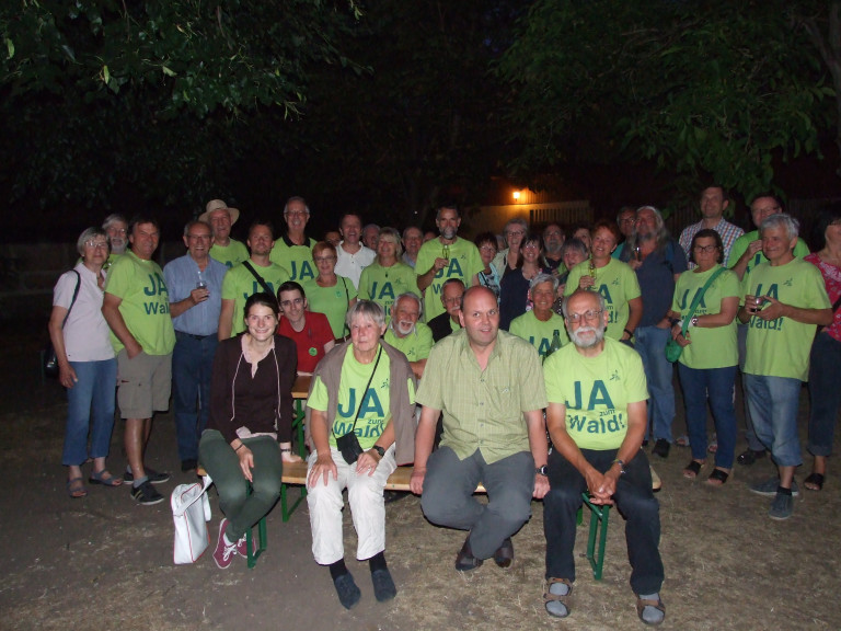 Unterstützer nach der Abstimmung